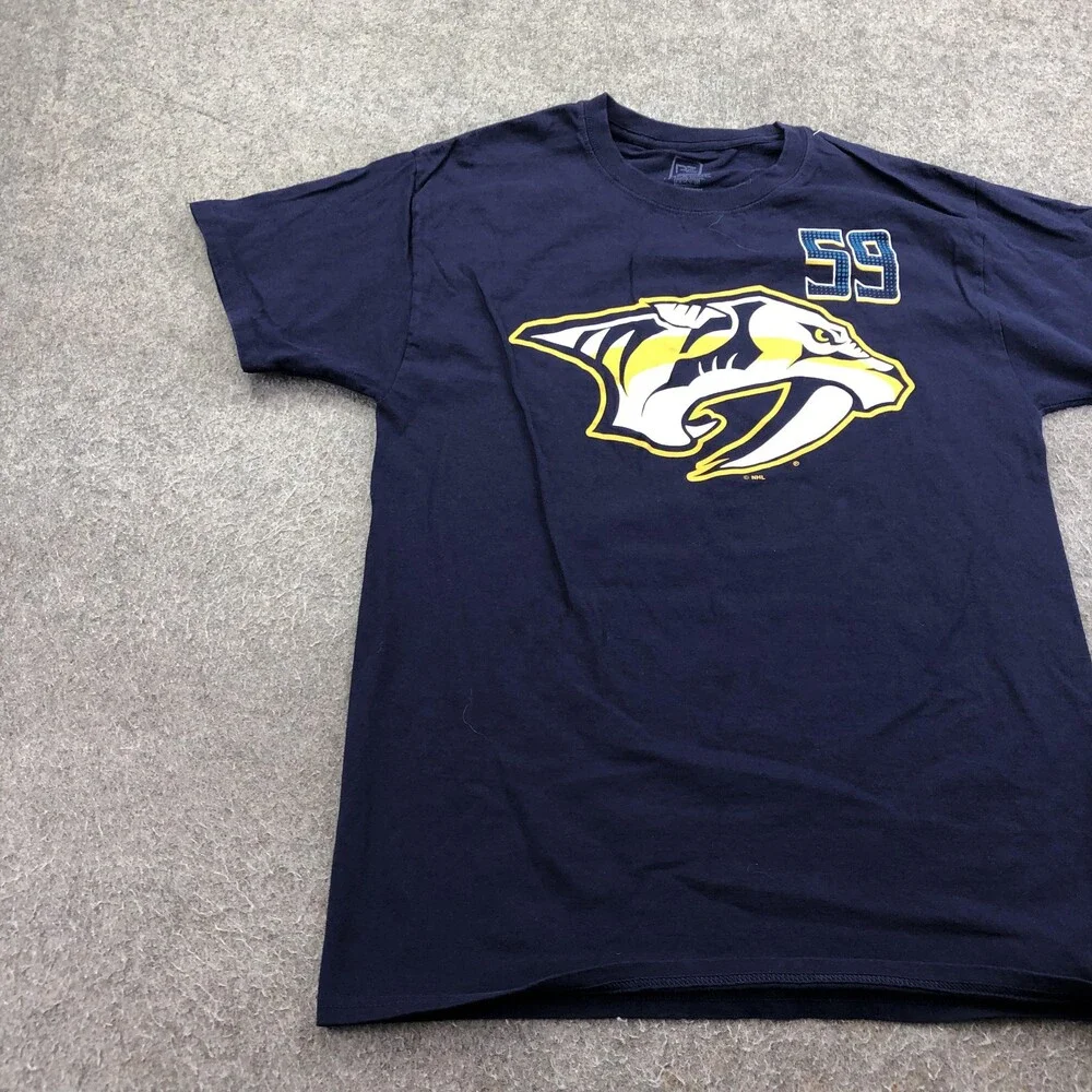 Nashville Predators Shirt Mens Medium Blue NHL Hockey Roman Josi 59 Pro Edge